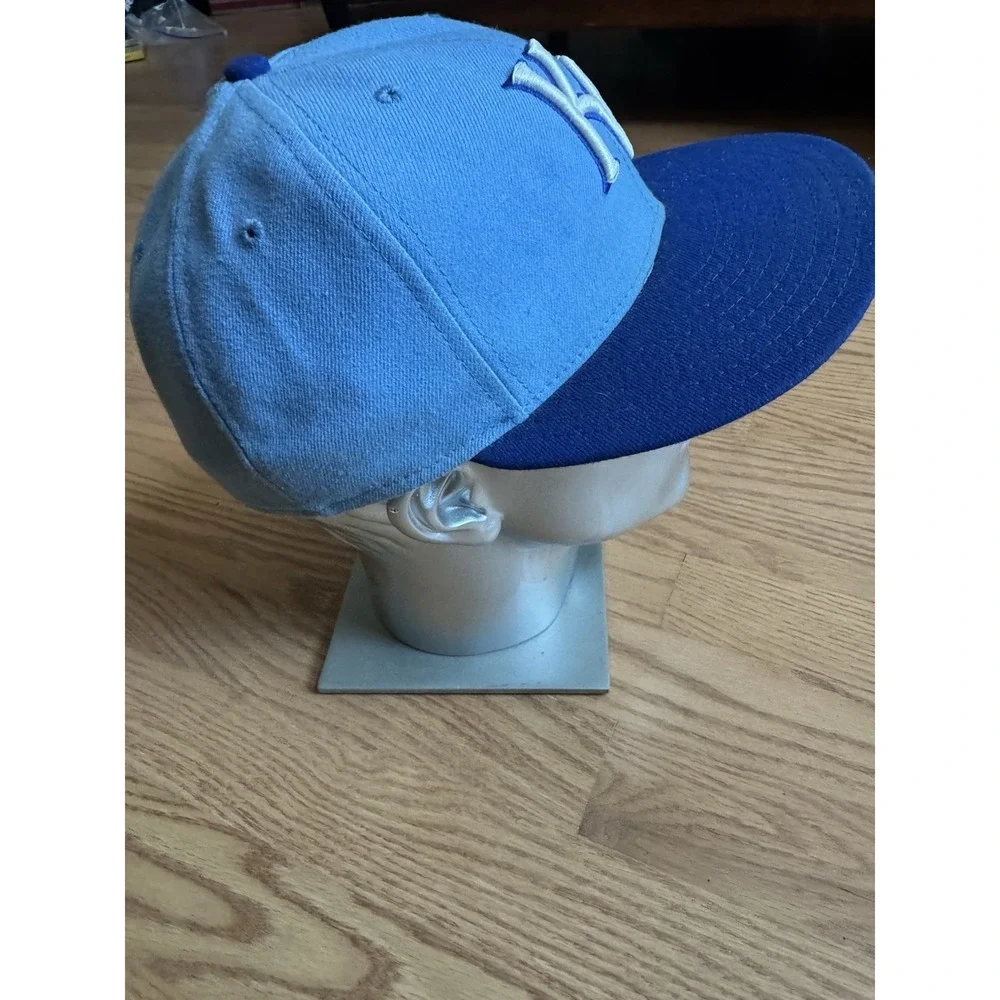 New Era 59FIFTY Kansas City Royals Cool Base Fitted Hat Blue Cap Size 7 3/8